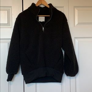 Fuzzy American eagle quarter zip